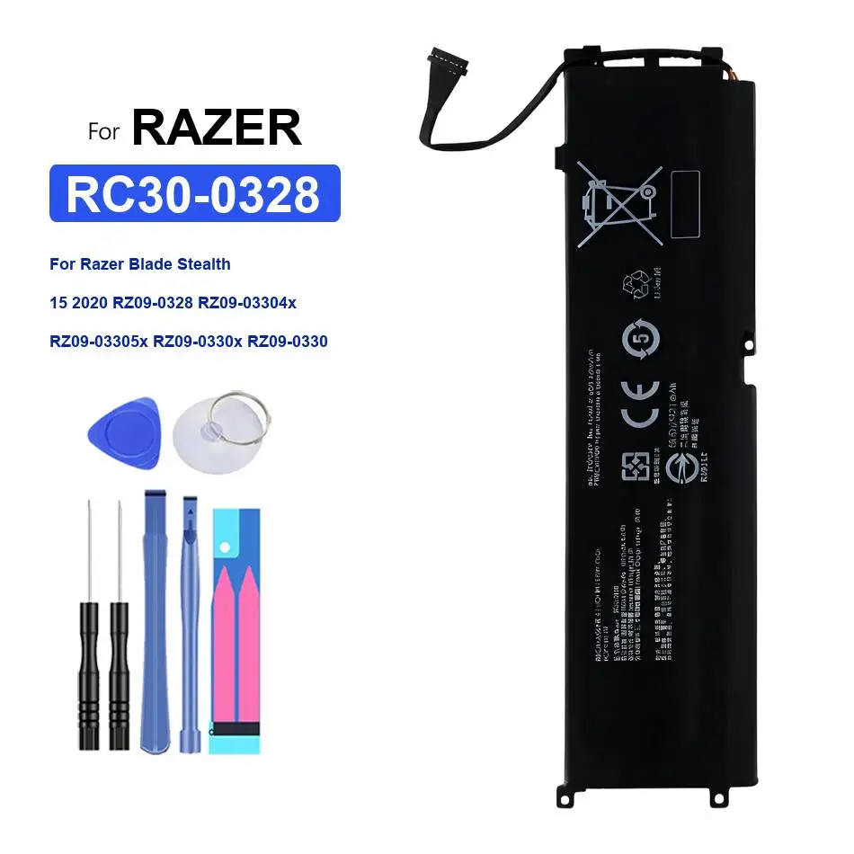 

For Razer Blade Stealth 15 2020 RZ09-0328 RZ09-03304x RZ09-03305x RZ09-0330x RZ09-0330 Stable 4221mAh RC30-0328 Laptop Battery