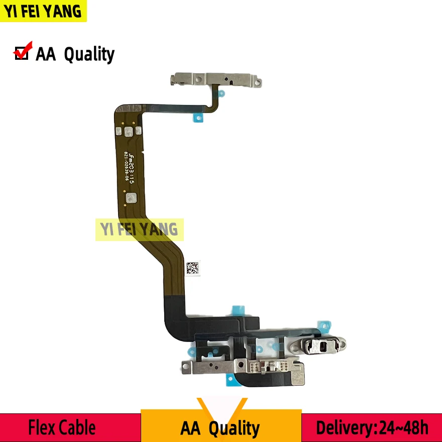 Volume Button Control Flex Cable, Mute Switch, Power Key Ribbon for iPhone 12, 100% Working, AA Quality