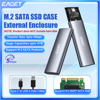 Eaget SSD Case M.2 5/10Gbps NVMe / SATA SSD Enclosure Adapter USB 3.2 Gen2 USB C External Enclosure Supports M and B and B&M Key