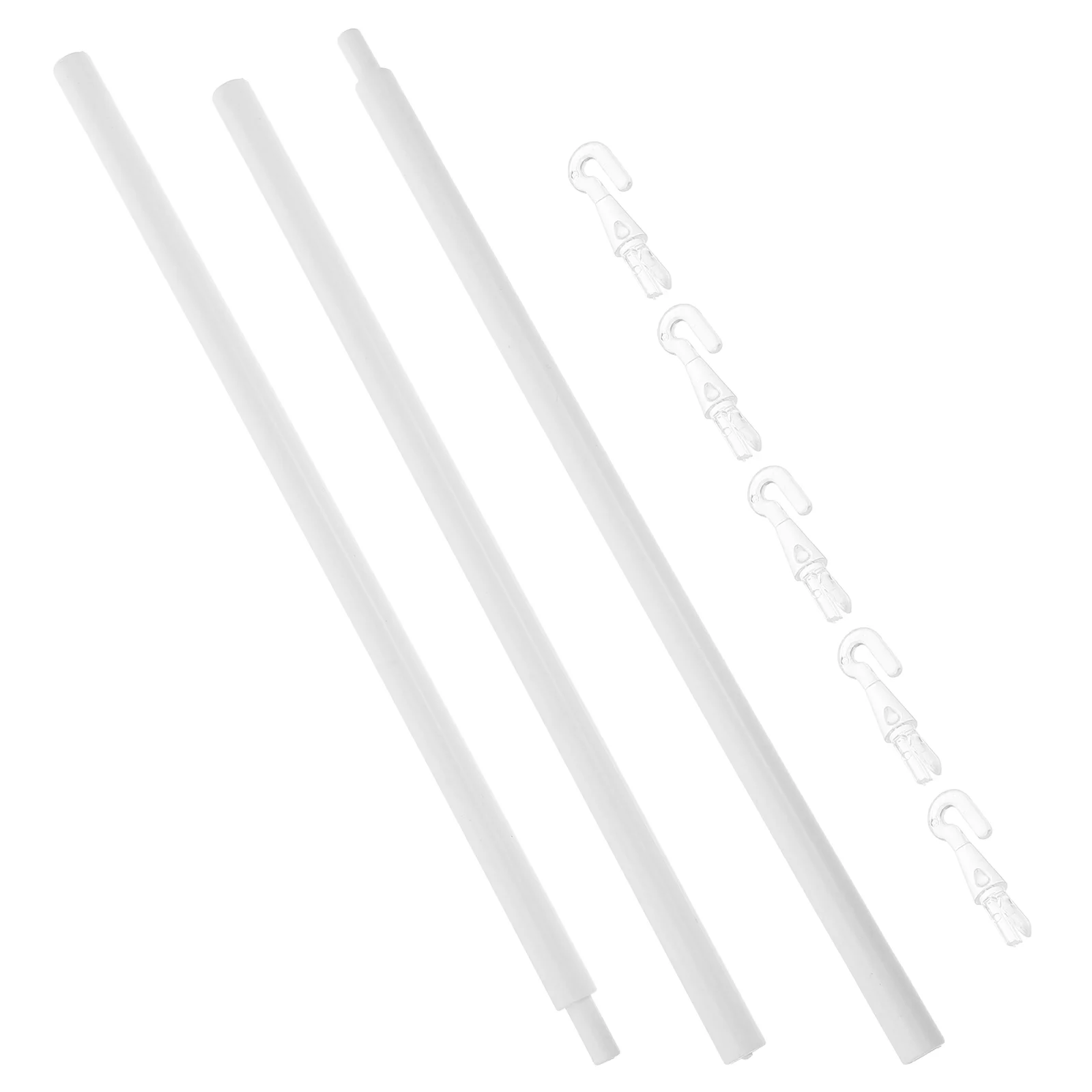 6 stks PP Stick voor Verticale Jaloezieën Onderdelen Pull Vervanging Tilt Rod Stick Hook Blind Vervanging Hook Verticale Blind Rod