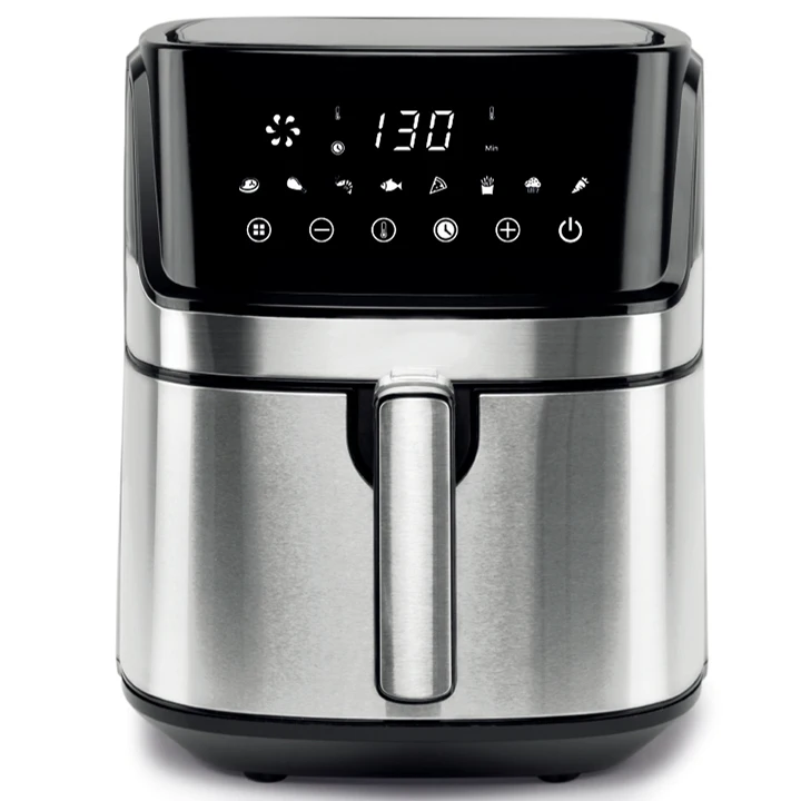 

2026 New Model Multi-functionalNew 6.5L Digital Stainless Steel Air Fryer Detachable Basket Electric Deep Air Fryer Without Oil