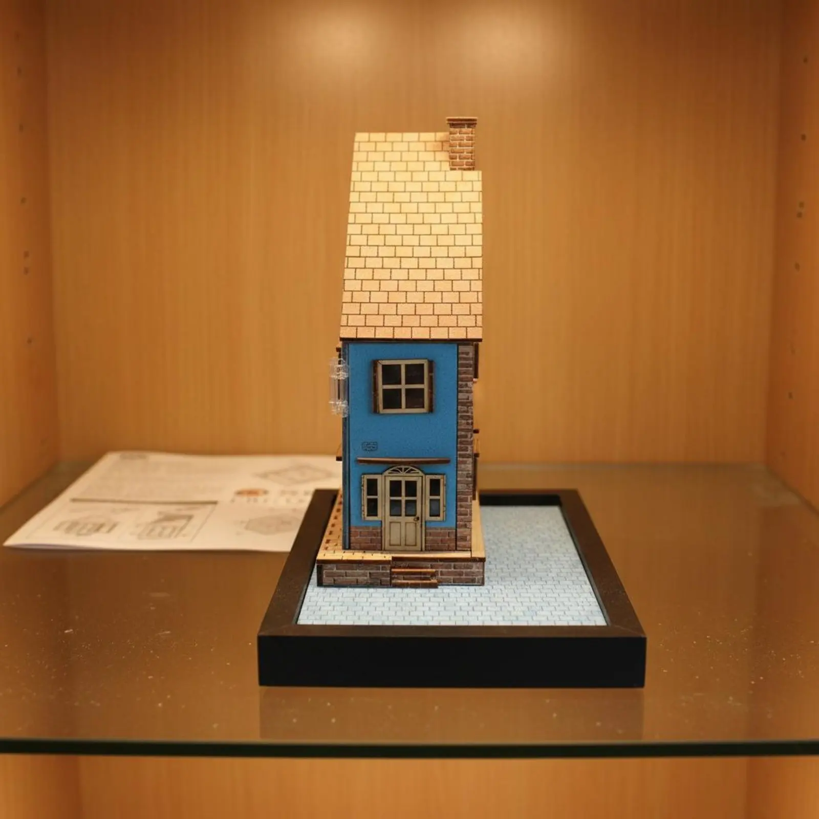 

European House Model DIY Stone House Model Village Scene Piece Easy to Paint Miniature Scene Accessory Realistic Look