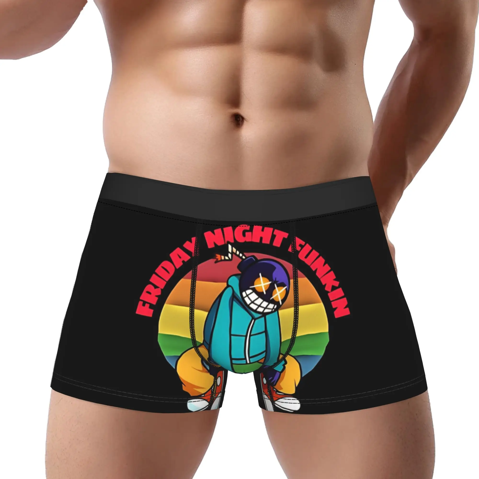 Friday Night Funkin whitty best character fnf     FNF Underpants Homme Panties Man Underwear Comfortable Shorts Boxer Briefs