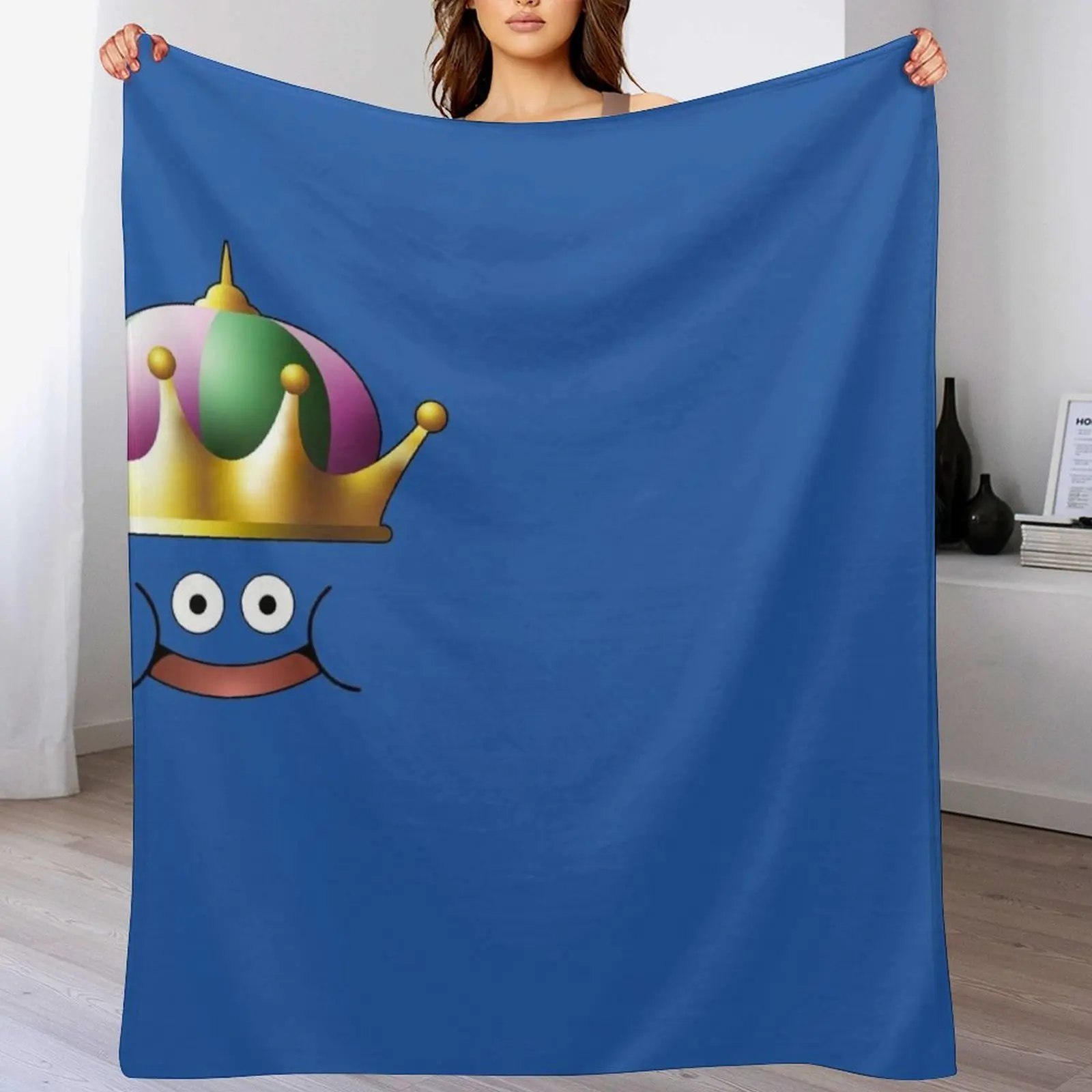 

King Slime Face Dragon Quest Throw Blanket Soft Beds Luxury Thicken Bed Luxury Throw Blankets