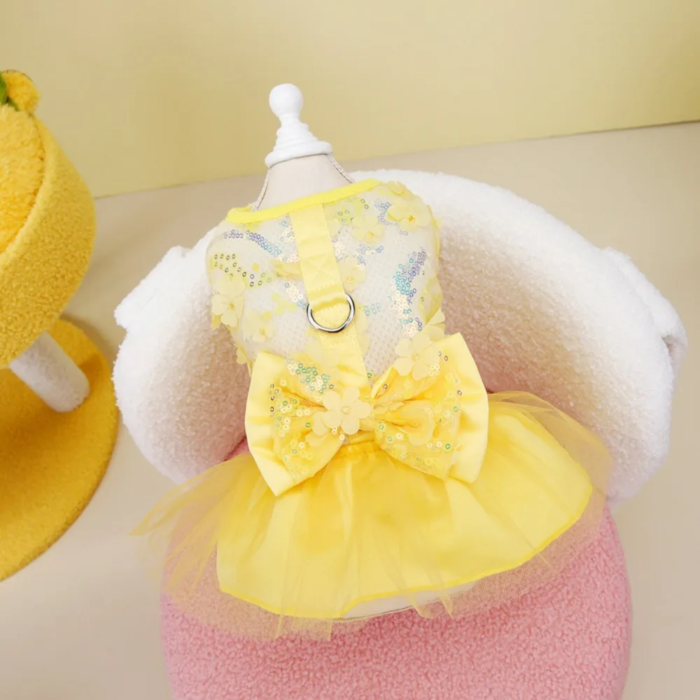 

Comfortable Sweet Summer Pet Princess Skirt Soft Cute Pet Clothes Thin Design Breathable Dog Vest Harness Autumn