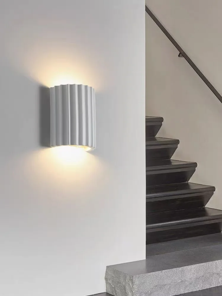 French Macaron Stylish Ceramic Small square brick LED Wall Lamp Art Creative Lights for Living Room Home Decoration Chandelier