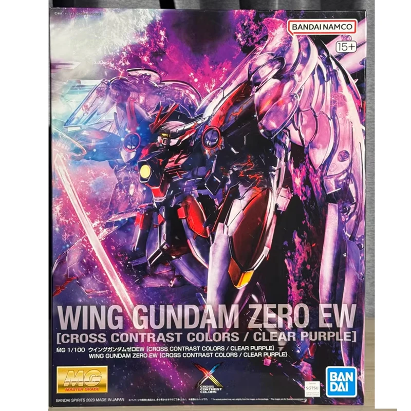 Fast Shipping Bandai อะนิเมะ MG WING GUNDAM ZERO EW [CROSS CONTRAST สี/สีม่วงใส] Original รุ่นของเล่น Action Figure เด็ก