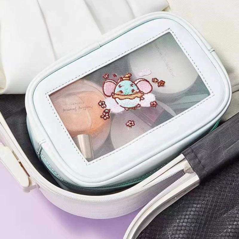 MINISODisney Ufufy Has A Series of Gauze Cosmetic Bags Winnie The Pooh Dumbo Peripheral Large-capacity Portable Storage Bags