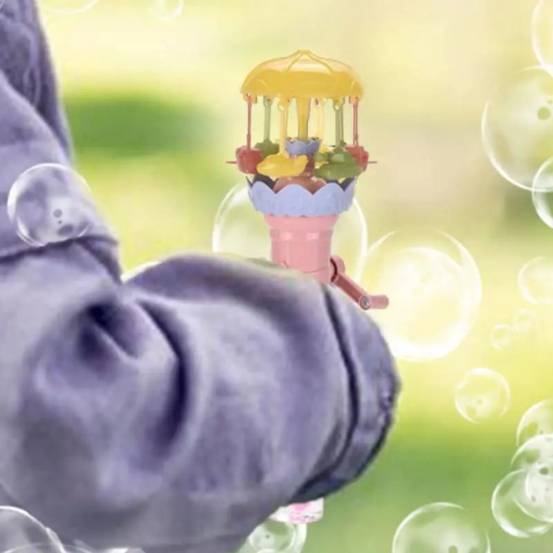 Kinder-Blasenstab, niedliches Karussell, Leuchtgebläse, tragbar, sensorische Blasenstabs für Kinder, Jungen, Mädchen, Hinterhof, Party, Geburtstag, Ostern