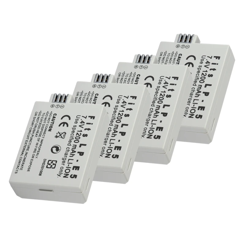LP-E5 Battery / 1200mAh Batteries LP E5 Camera For CANON EOS Rebel T1i Rebel XS XSi 450D 500D 1000D Kiss X3 X2 F Battery