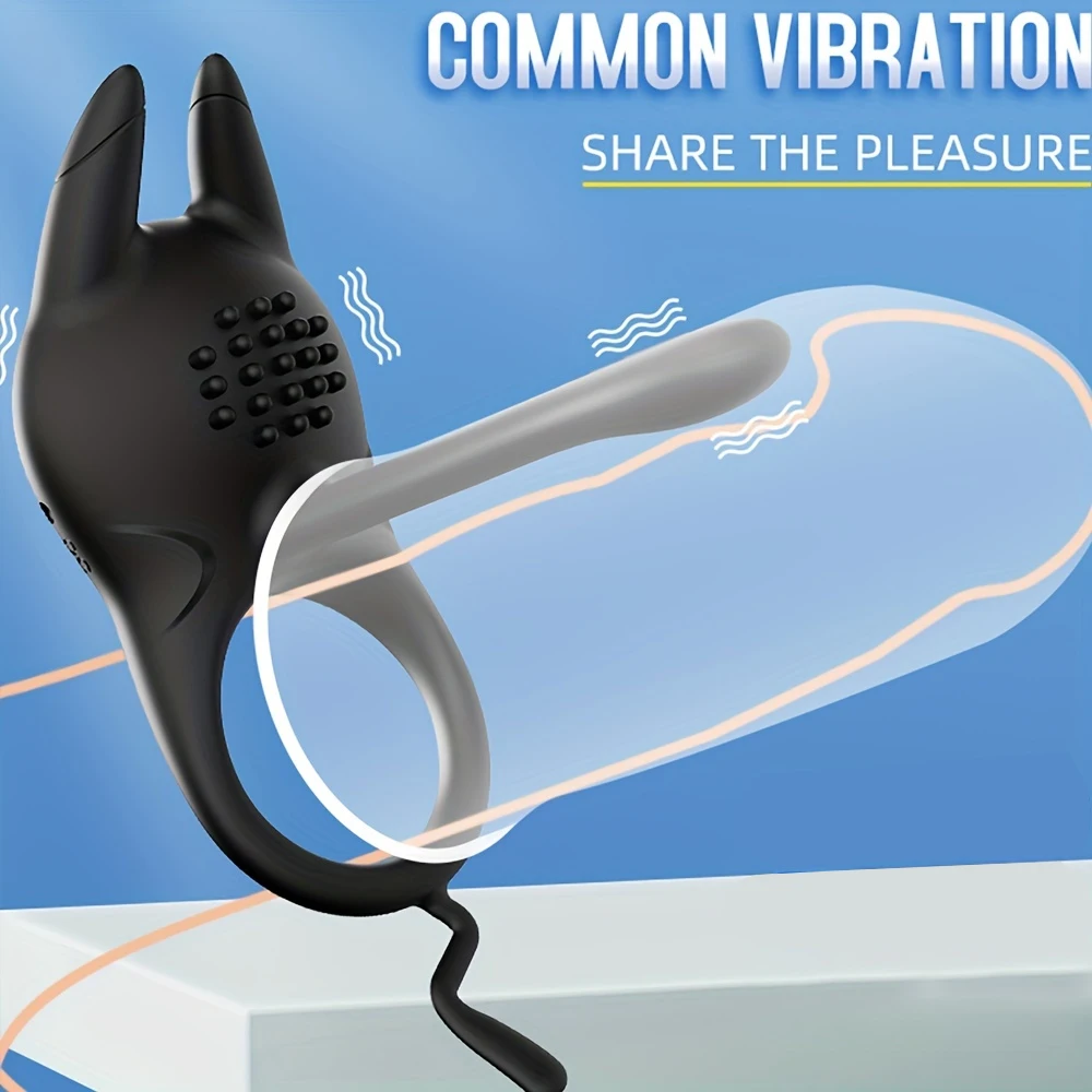 Vibrating Penis Ring for Men Cock Ring Delay Ejaculation Penis Extension Erection Anal Clitoris Stimulation Sex Toy for Couples