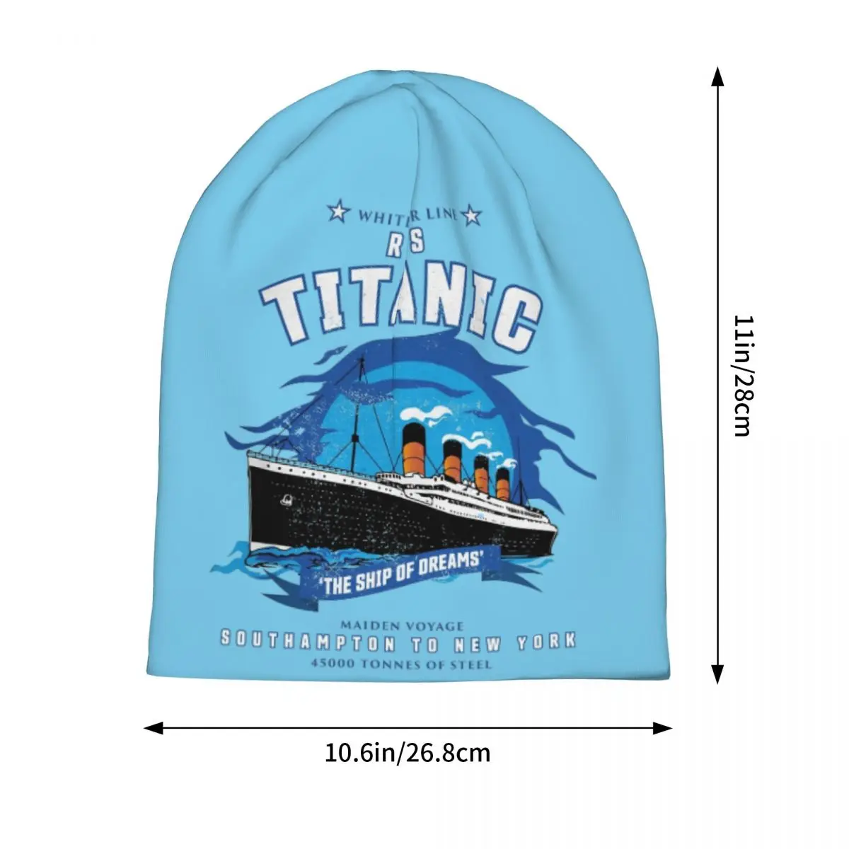 White Star Line RMS Titanic Beanies The Ship of Dreams Boys Kids Gift Bonnet Hats Men Dustproof Warm Head Wrap Bonnet Knit Hat