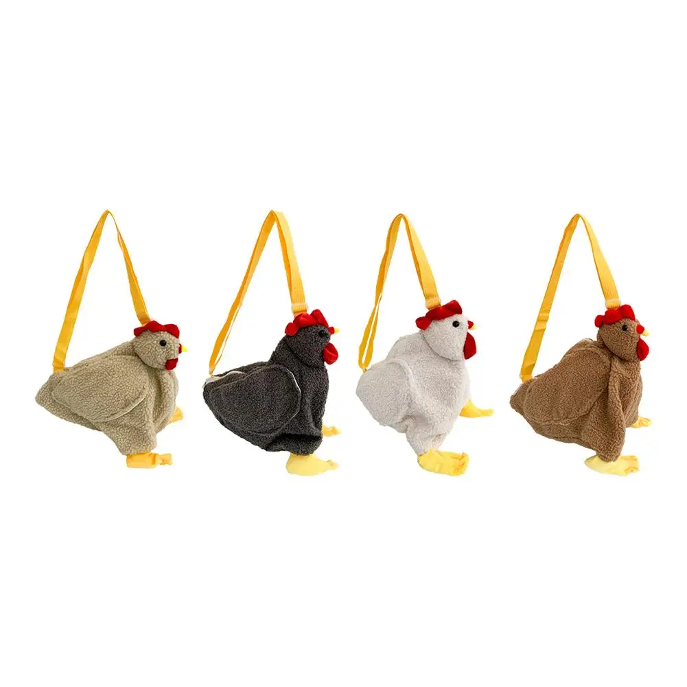 Cute Plush Chicken Bag For Girls Birthday Gifts Shoulder New Large Capacity Crossbody Stuffed Dolls Creative Handbags Bags