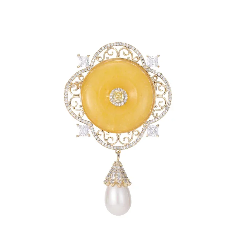 2025 nuovi accessori per abiti cheongsam in stile corte retrò, corpetti, spille fisse, sciarpe di seta, spille a goccia d'acqua con perle