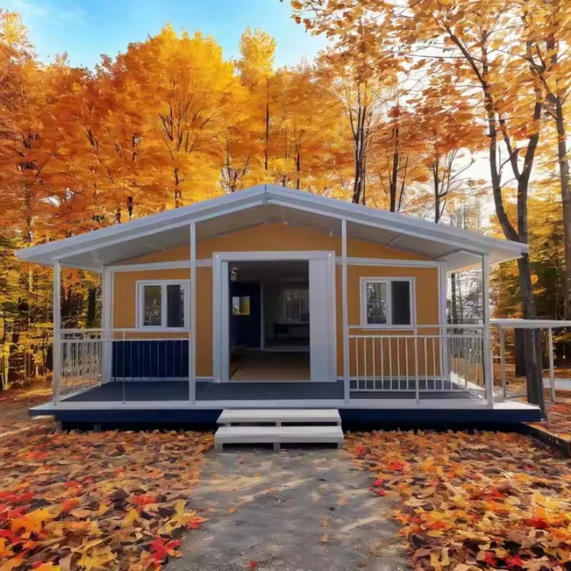 20ft Prefabricated Expandable Container House 2 Bedroom Modern Light Steel Frame Luxury Double-wing Folding House Mobile Home