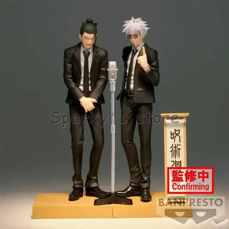 Banpresto Original Suit Style Jujutsu Kaisen Anime Figure Geto Suguru Gojo Satoru Action Figure Toys for Boys Girls Kids Gifts