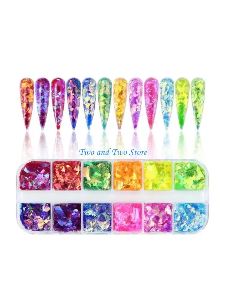 HX6F Art Glitter 3D Sequins Irregular Large Glitter Flakes Supplies for Women