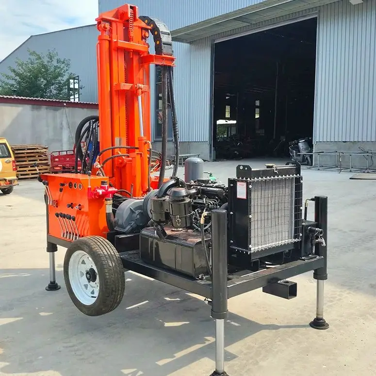 

Customized High Quality 200m Deep Water Well Drilling Rig Diesel Hydraulic Rotary Portable Wheel Crawler