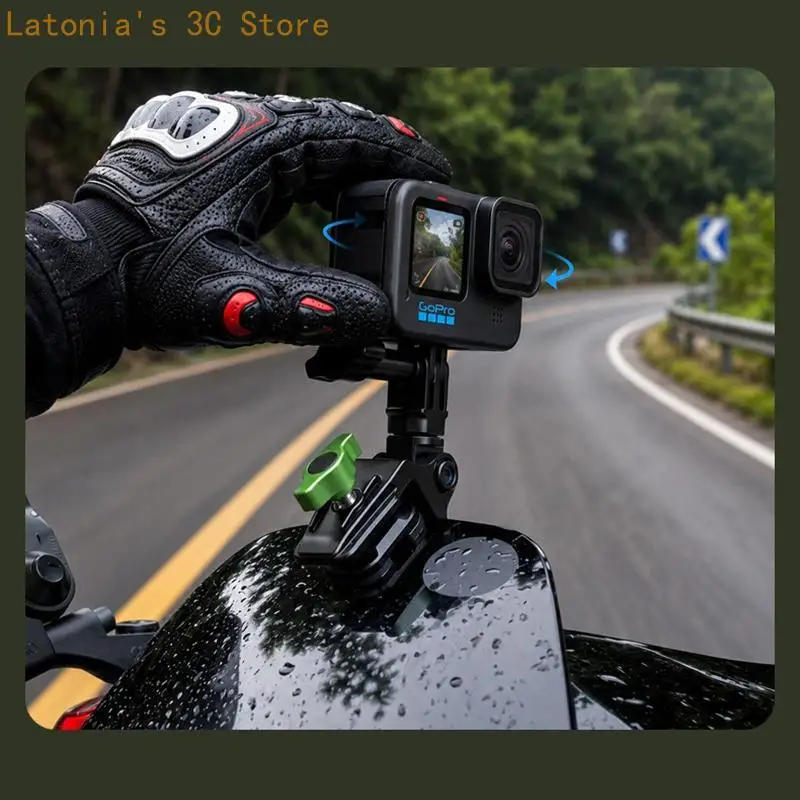2-Prong-Kamerahalterung für Action6/5Pro für 1–8 mm Klemmung an Windschutzscheibenkanten, verstellbare Kamerahalterungen aus – Detail 3