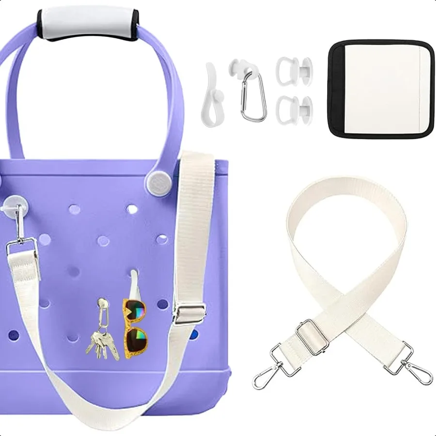 

Ремешок для сумки Bogg Accories 6 шт. Акксессуары для пляжа Резиновая сумка Simply Modern Bog Bag Includ 1 шт. Регулируемый длинный ремешок 1 шт.