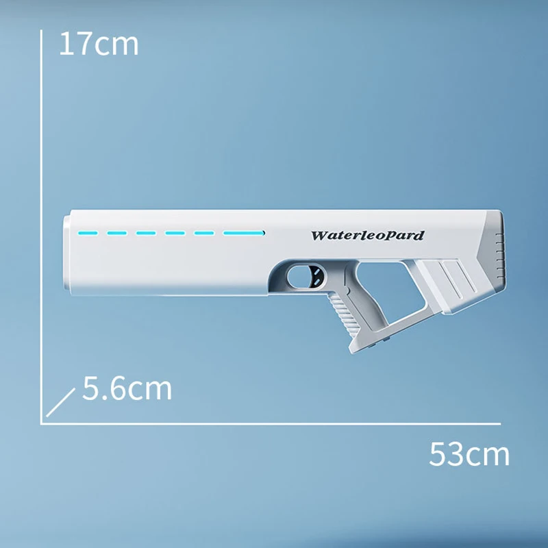 2024 Elektryczny wielokrotny pistolet na wodę dla dzieci Zabawka do zabawy na świeżym powietrzu W pełni wodoodporna automatyczna lampa pochłaniająca