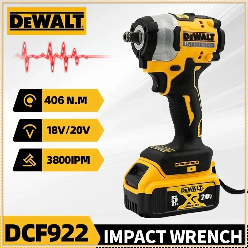 

Аккумуляторный ударный гайковерт Dewalt DCF922, высокий крутящий момент 406 Нм (при обратном ходе), 1/2 дюйма, 2500 об/мин, универсальный, для аккумуляторов Dewalt