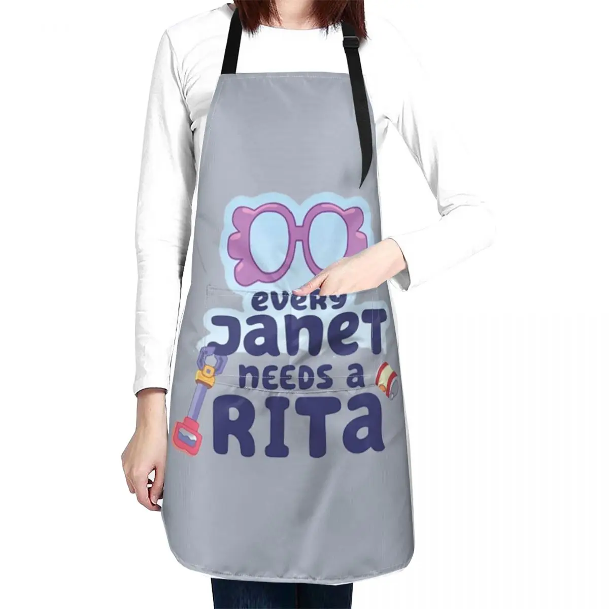 Every Janet needs a Rita Apron cook wear Kitchen Man home women Apron