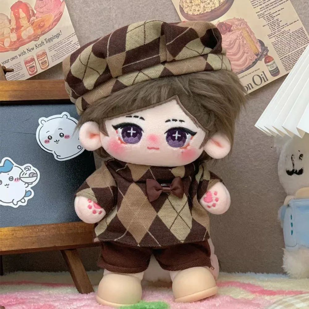 For 20cm Plush Doll Clothes Outfit Shirt Pants Changing Dress Game Dolls Accessories Sitting Party Christmas Birthday Gift Toys