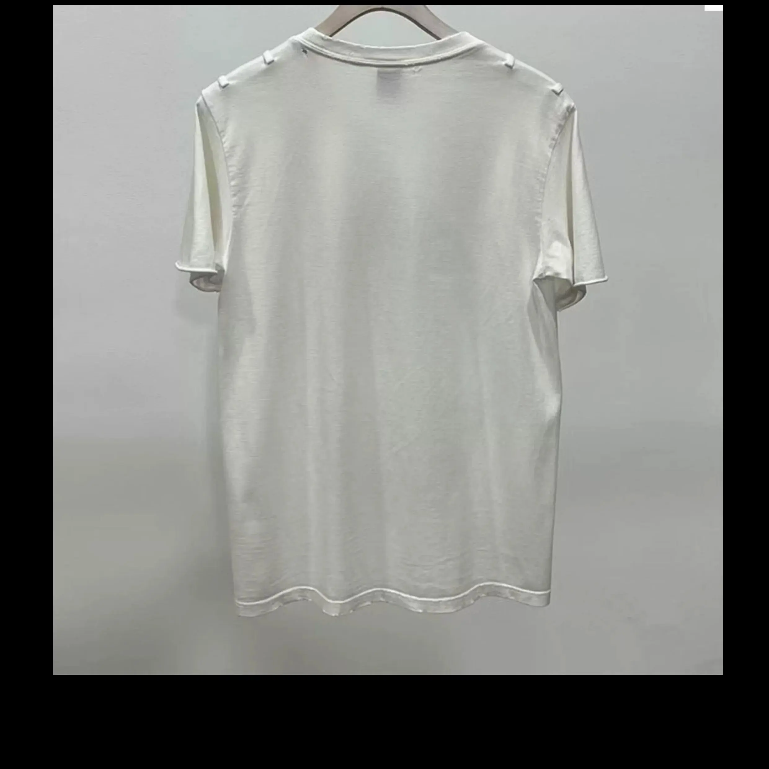 2026 Number Nine Magic Mirror Patchwork Print Distressed Loose Fit T-Shirt TX1707