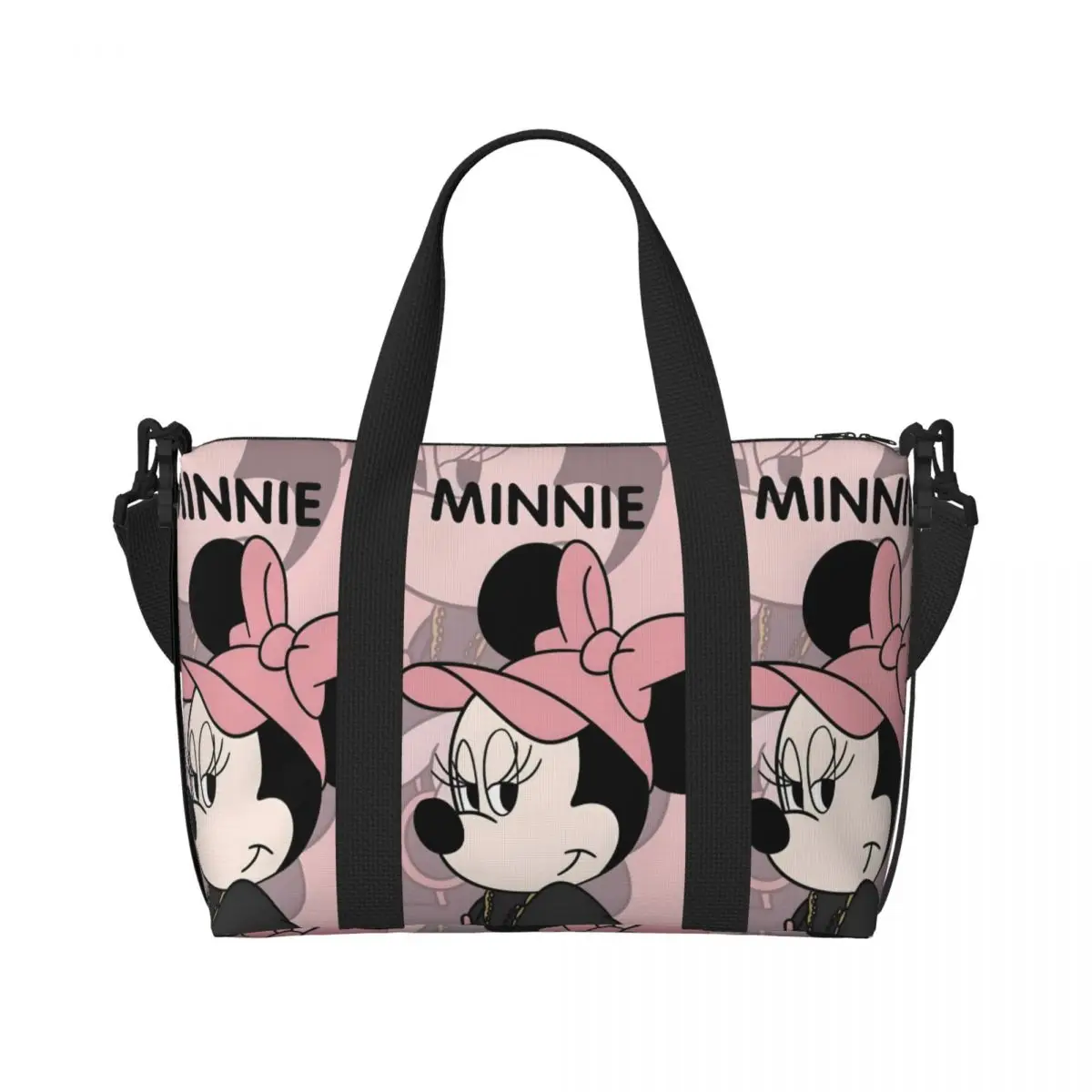 

Женская большая сумка с Микки Маусом на заказ, большая вместительная дорожная сумка с персонажем мультфильма для спортзала, пляжа, через плечо