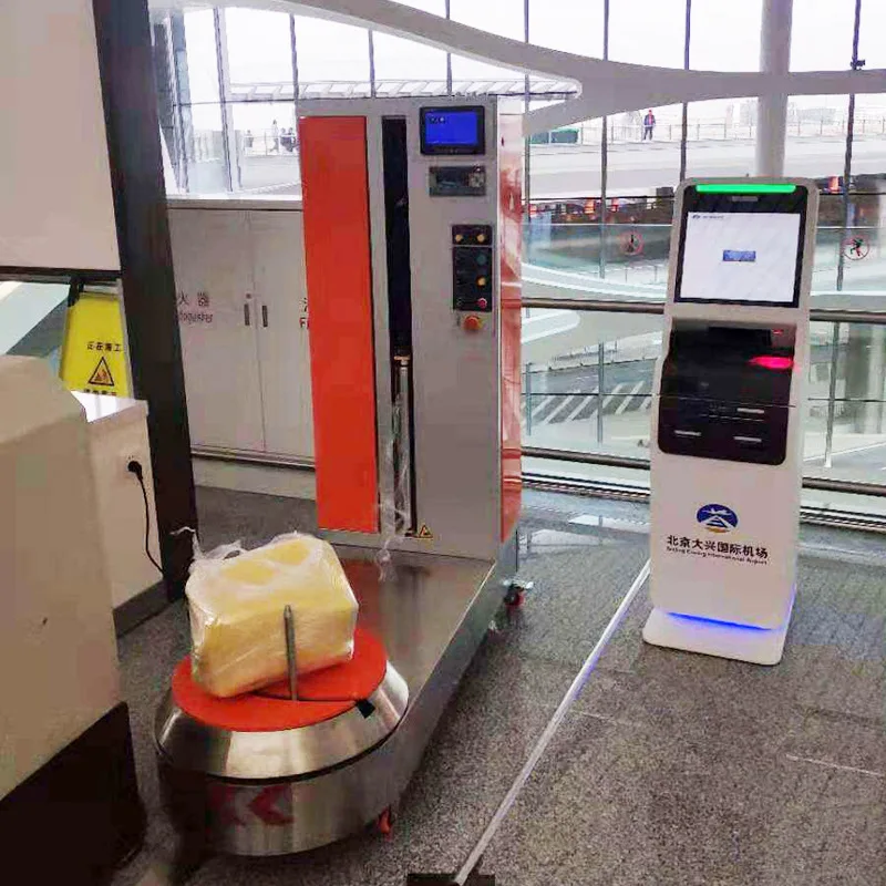 Airport Luggage Travel Suitcase Baggage Film Stretch Wrapping Packing Machine Automatic Custom & Bulk Order