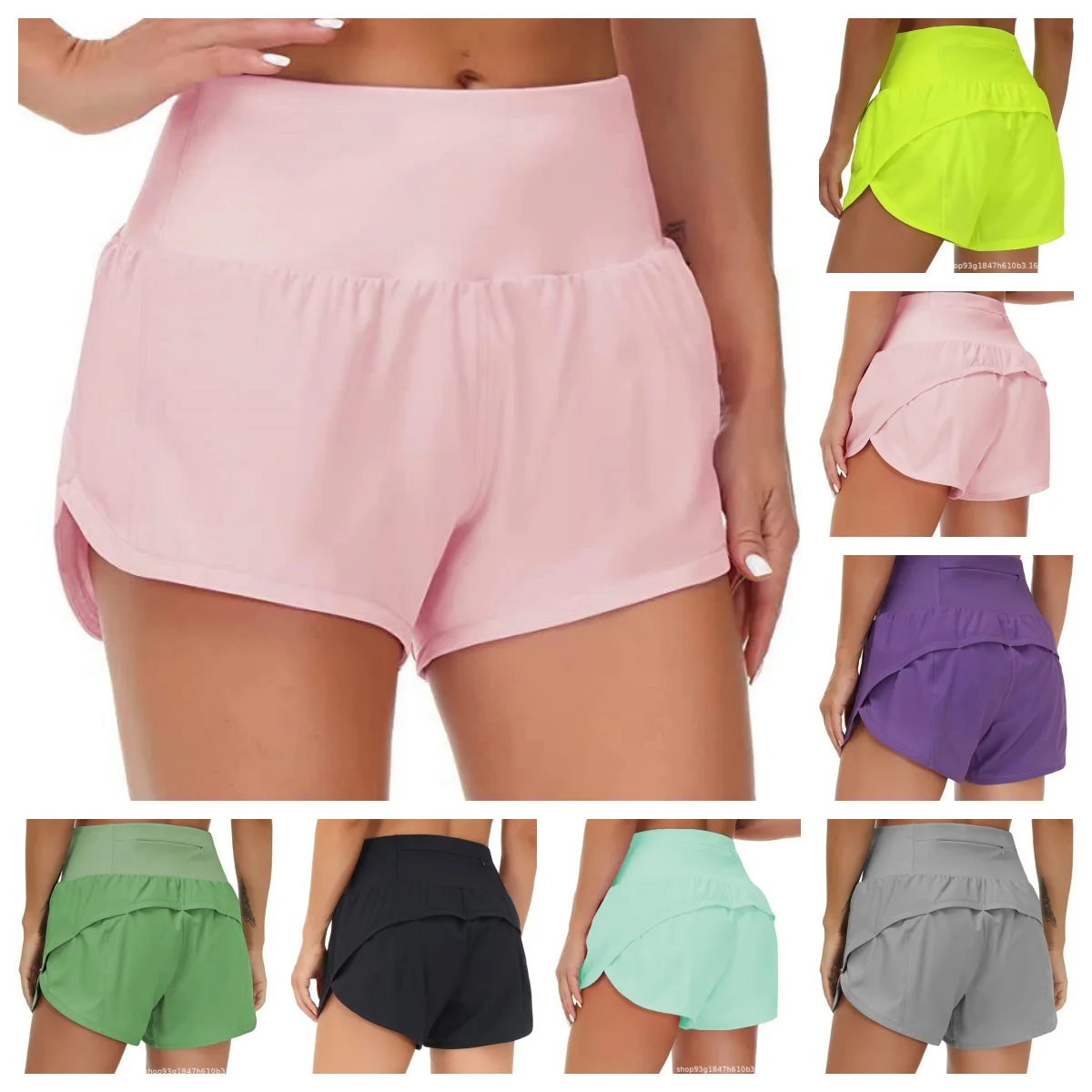 

Women's high waist jogging shorts built-in closet panties breathable quick-drying fitness cycling yoga sports shorts