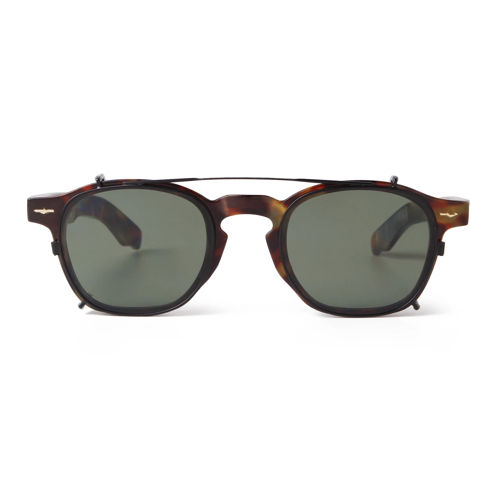 Vintage Niet Steampunk Clip auf Sonnenbrille Frauen Männer Klassische Quadratische Abnehmbare Flip Polarisierte Linse Sonnenbrille Gafas De Sol UV400 – Detail 14