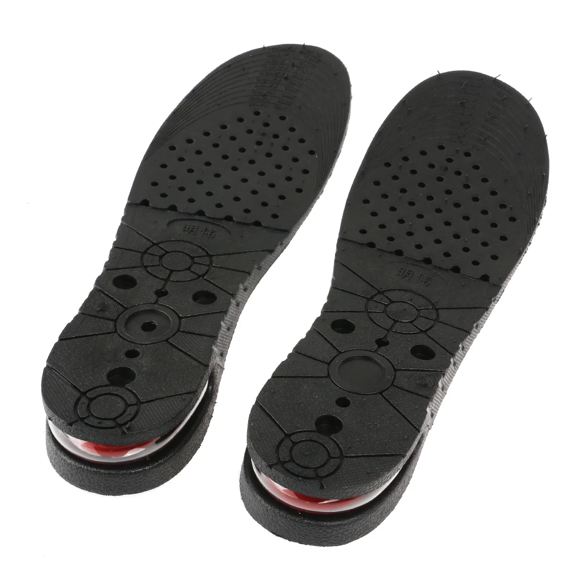 Plantilla Invisible de 3Cm para aumento de altura, almohadilla para zapatos con elevador, soporte para arco transpirable, suela interior cómoda, color negro, 1 par