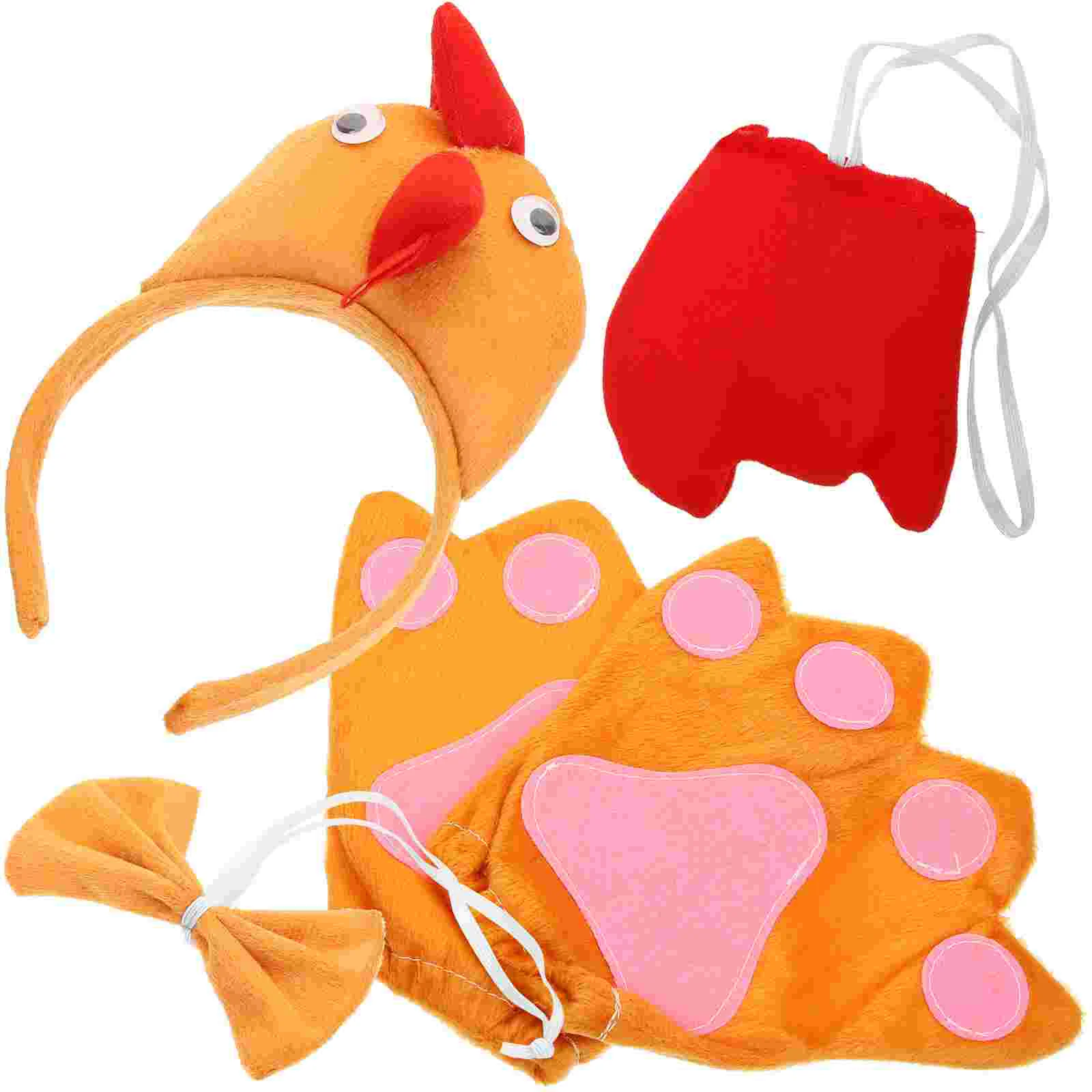 Chicken Headband Decoration Theme Design Easter Bow Tie Cosplay Accessory Props Hair Hoop Hairband Cloth Animal Themed Party