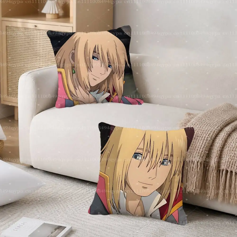 H-Howl Sophie Calcifer Throw Pillow Cushion Cases Kawaii Decorative Living Room Decor Soft Decorative Pillows