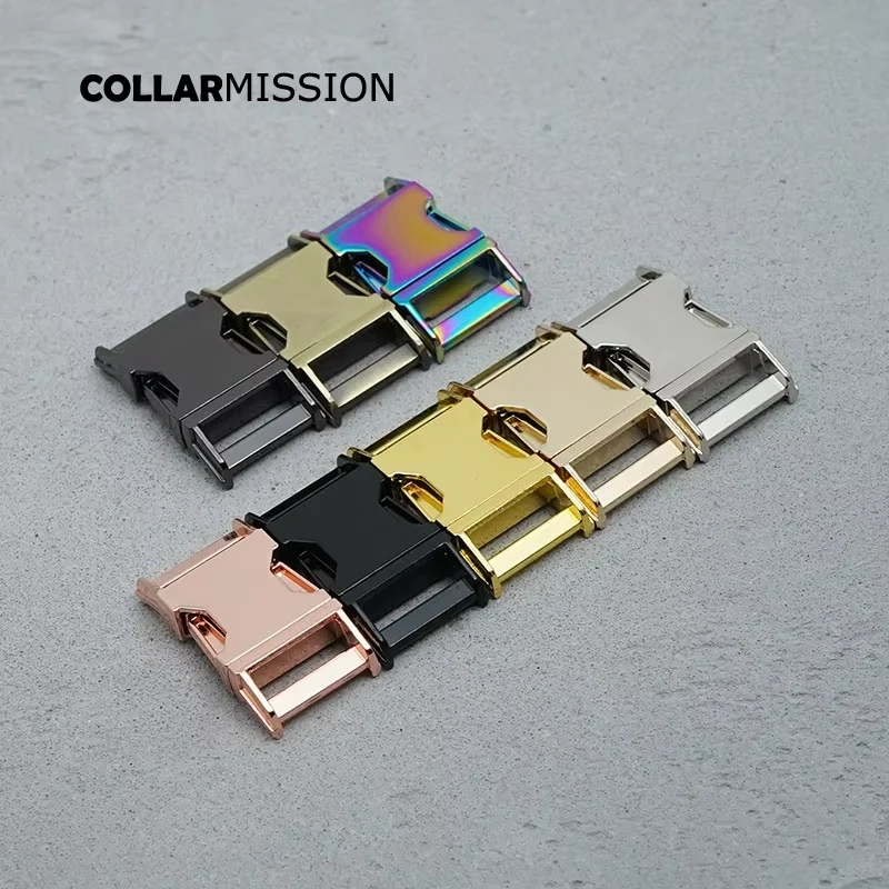 1PC Contoured Side Release Buckle Kirsite DIY Collar Accessory Durable Security Lock Retailing 20mm Webbing Strapping - 8 Styles