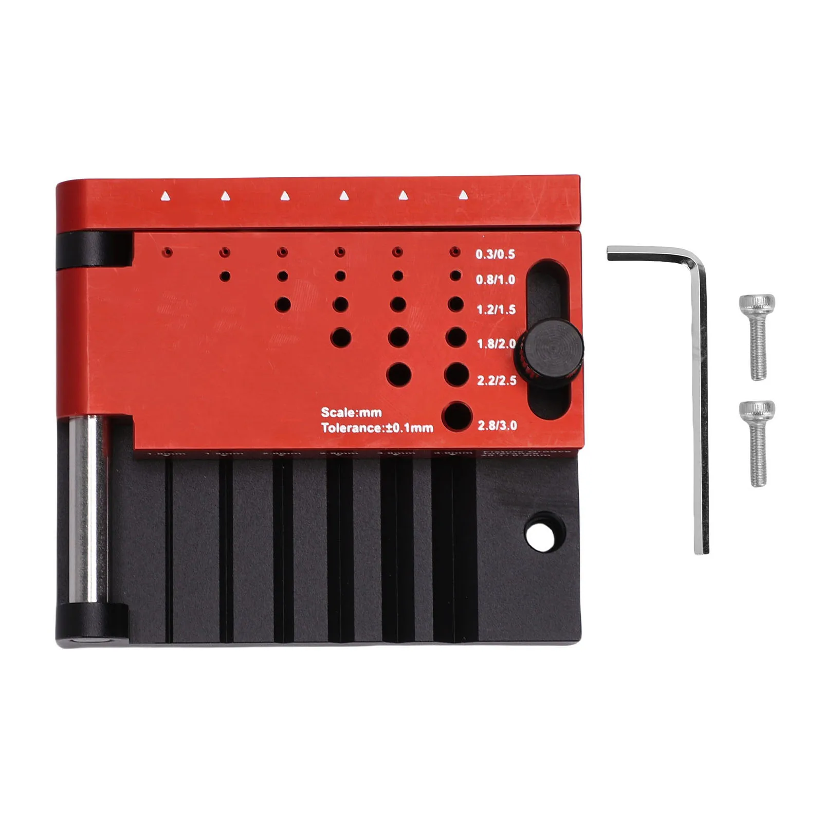 Round Rod Center Drill Locator Jig Borehole Positioner Horizontal Punch Guide Fixture for Model Building Wood Crafting