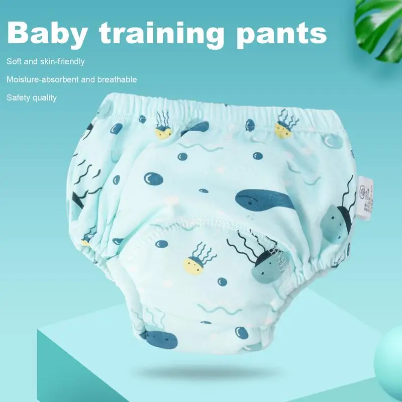 

6 Layers Reusable Absorbent Cotton Baby Waterproof Potty Training Pants, Baby Shorts, Underwear, Baby Diapers daily supplies