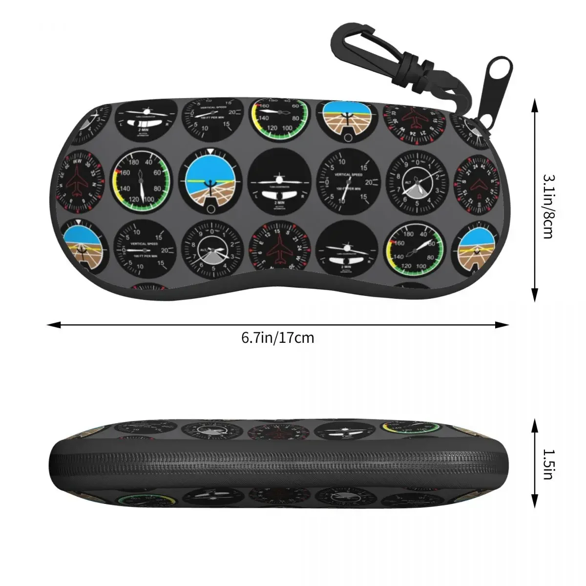 Aviation Airplane Flight Instruments Eyeglass Glasses Case Women Men Soft Aircraft Pilot Aviator Plane Sunglasses Protective Box