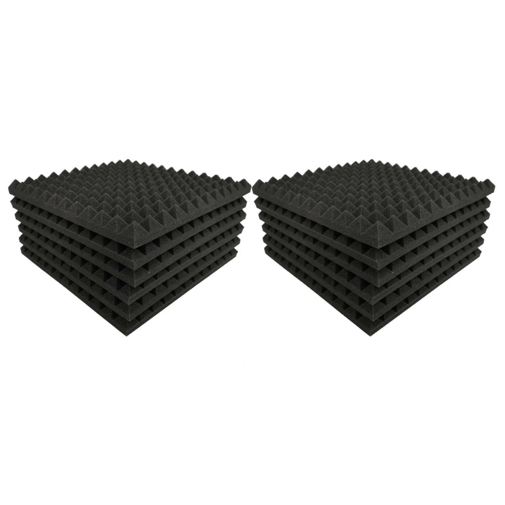 24 Pack Pyramid Shape Soundproof Foam Sound Proof Padding Treatment Panel for Echo Bass Insulation