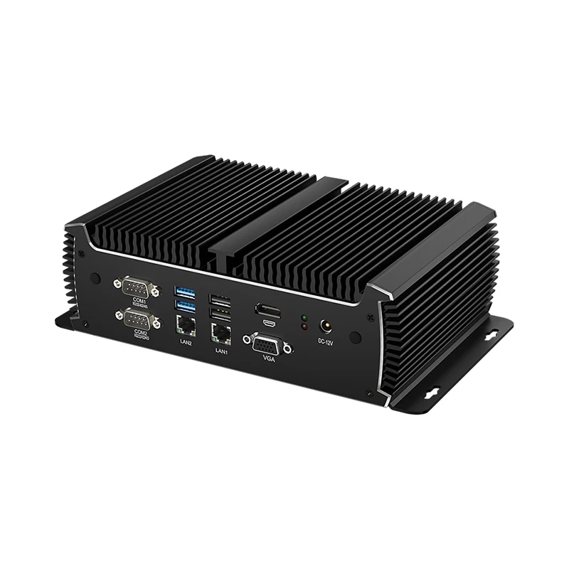 Helorpc Mini PC sin ventilador con i5-1135G7 compatible con computadora WiFi 4G LTE para uso industrial con 2x2,5G LAN 6xRS232/485 8xUSB WIN10 Ready