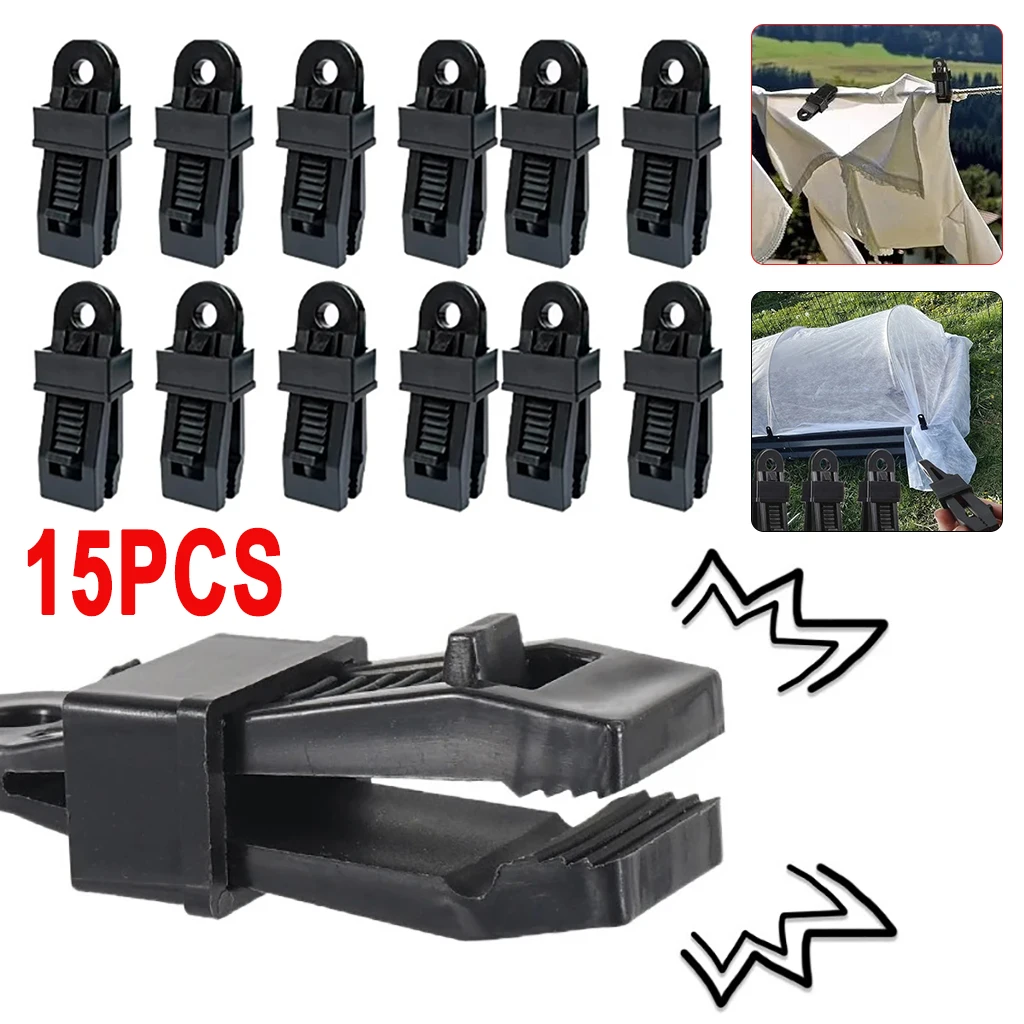 Multi Purpose Heavy Duty Plastic Tarp Clips, Tent Canopy Secure Fastener Hooks, Wind Resistant Tarpaulin Clamps for Camping Pool