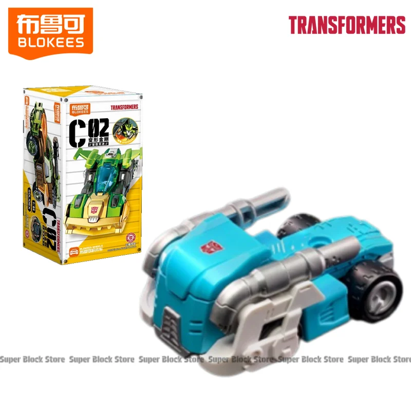 Op voorraad Blokees Transformers Car C02-serie: Roadbuster Pipes Thunder Speed ​​Assembly Model Ornamenten Collectie Cadeau