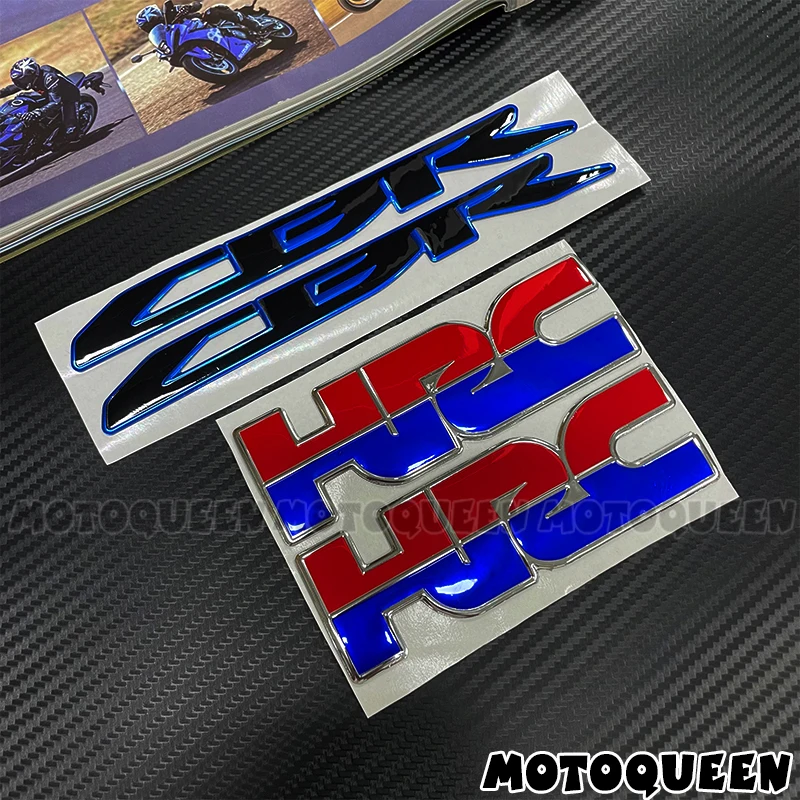 For Honda HRC CBR 250R 500R 650R 600 F2 F3 F4 F5 1000 RR Motorcycle Fairing 3D Label Emblem Logo Fuel Tank Pad Decals Stickers