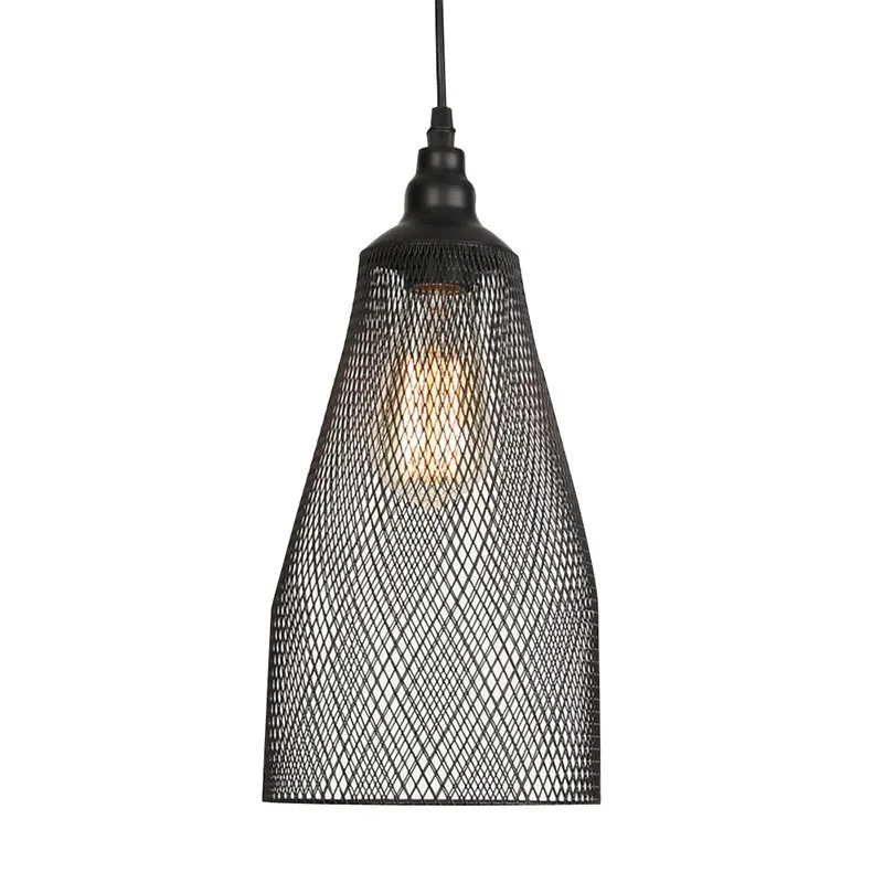 Imagem -02 - Nordic Rural Iron Art Lustre Loft Retro Restaurante Iron Art Única Cabeça Mesh Cover Pendant Light para Sala de Estar