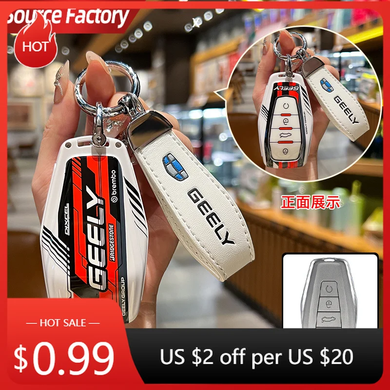 

Автомобильные наклейки, чехол для ключей из АБС-пластика для Geely Coolray Tugella Fy11 Atlas Boyue NL3 Emgrand X7 EX7 SUV GT GC9 Borui EC7 EC715 EC71