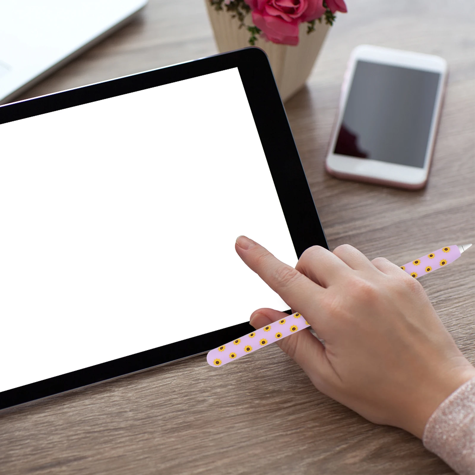 

Silicone Stylus Protective Cover Compatible With Apple Pencil 2 Slip Anti Fall Anti Shock Damping Grip Smooth Writing Scratch