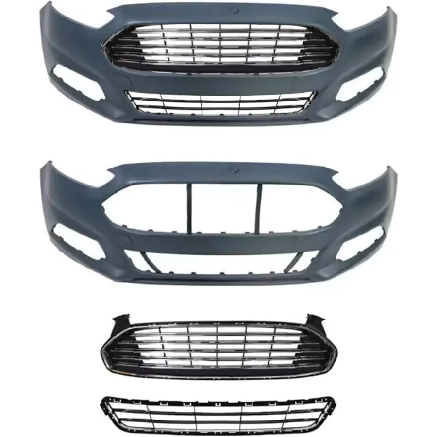 

Front Bumper Cover Grille Replacement for 2013-2016 Fusion 3PCS Lower Upper Black Plastic Grille with Durable Fit and Enhanced