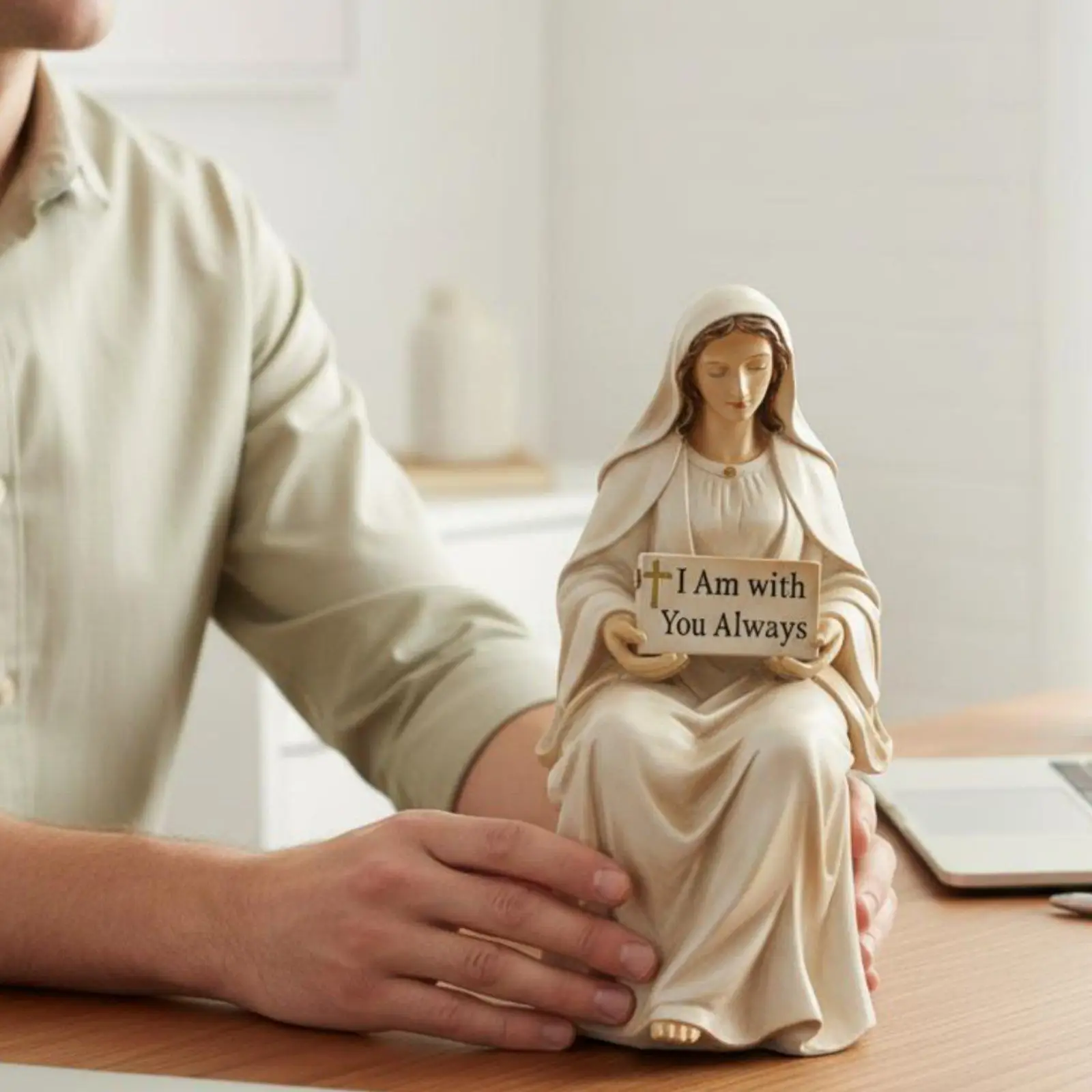 2-6pack Holy Mother Shelf Sitter Figurine Spiritual Comfort Desk Companion